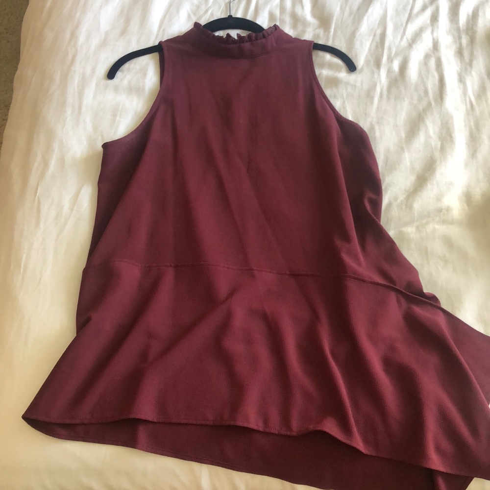 Leith Burgundy High Neck Tank